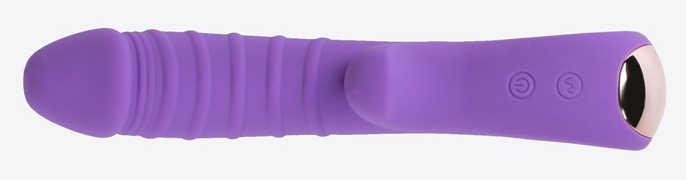 Фиолетовый вибромассажёр с рёбрышками Ribbed - 18 см. (Цвет: фиолетовый)