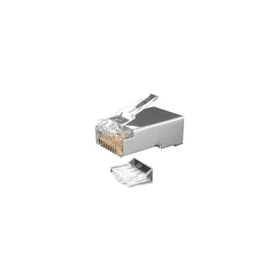 PLUG-8P8C-UV-C6-SH-100 RJ-45 коннектор 8P-8C экранированный Hyperline
