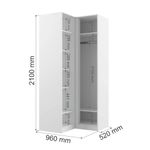 МС Мадера Шкаф ШМУ 960*960*2100*520 (лдсп белый)