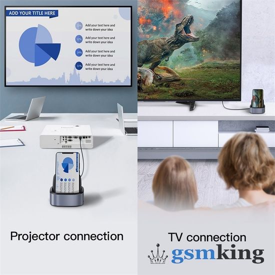 Baseus Mate Docking Type-C Mobile Phone Intelligent HUB Expanded Socket (high configuration) Deep Gray CAHUB-S0G