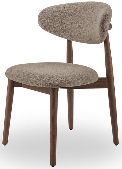 Cтул Comfy бежевая ткань, ножки орех