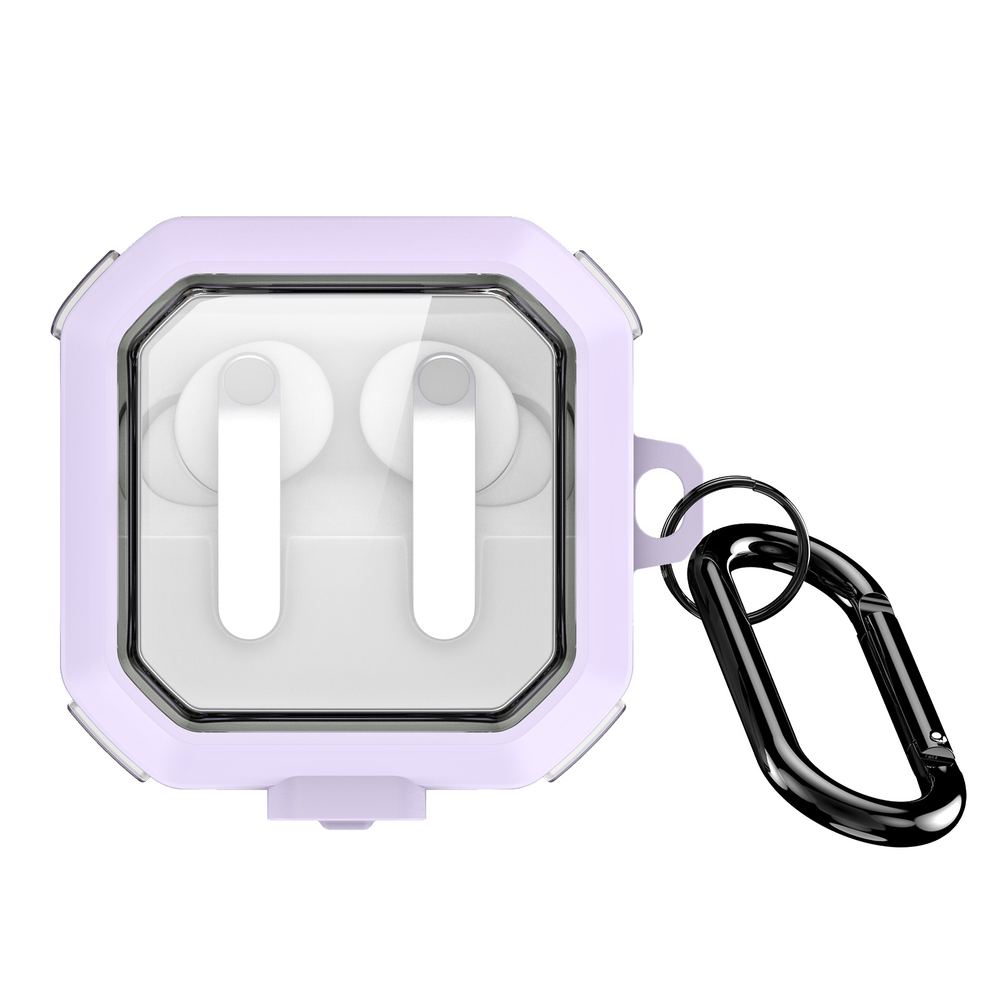 Чехол с рамками фиолетового цвета из TPU и PC для наушников Samsung Buds4 и Buds 4 Pro, серия SECD Series Case от Dux Ducis