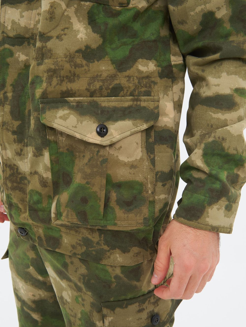 Костюм летний Крафт ткань Смесовая цвет Малахит