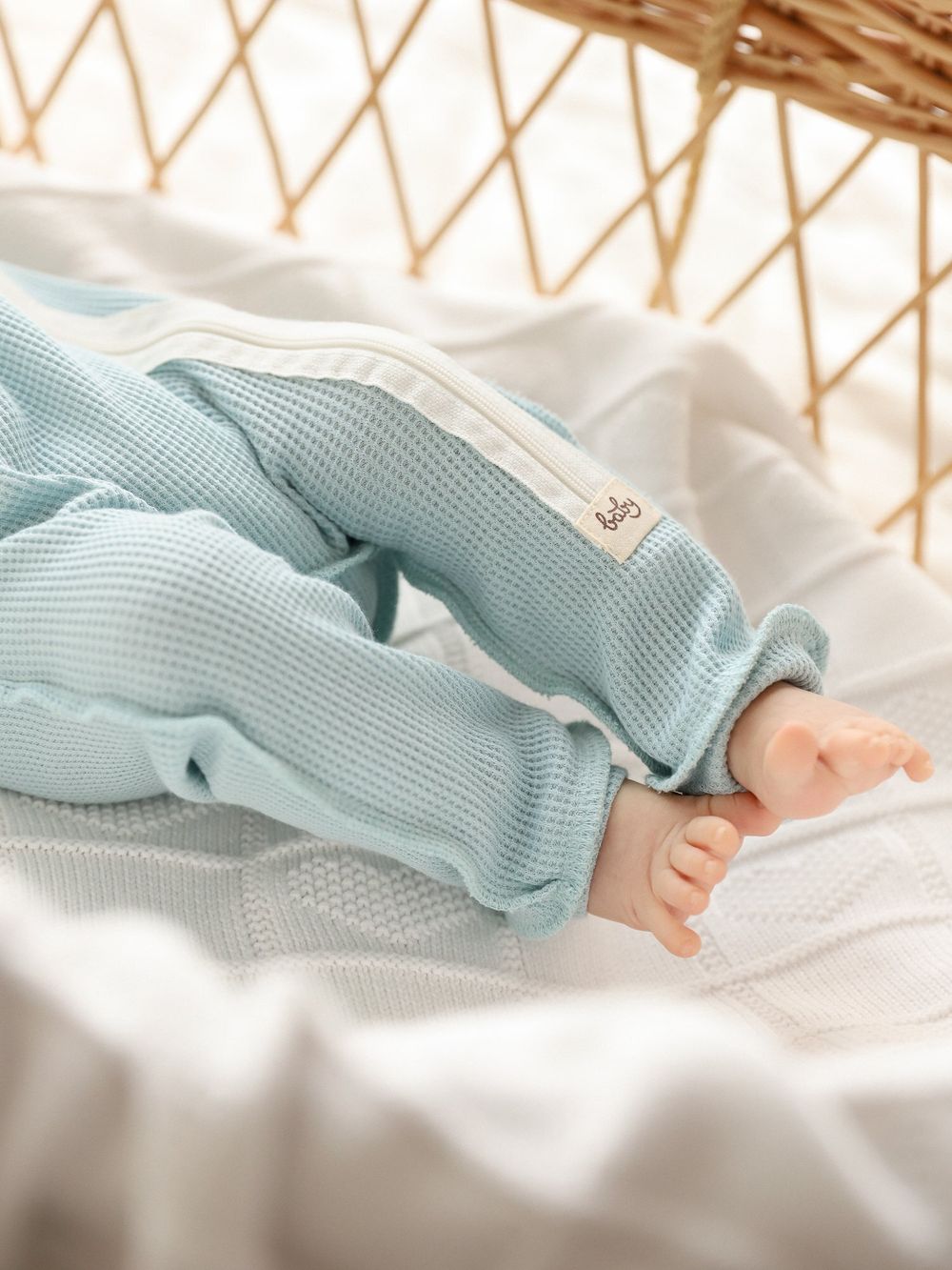 Пижама-слип из вафельной ткани "Небо" 0+