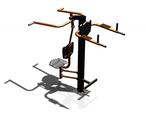 Уличный тренажер Верхняя тяга, Брусья-пресс Т.553.002