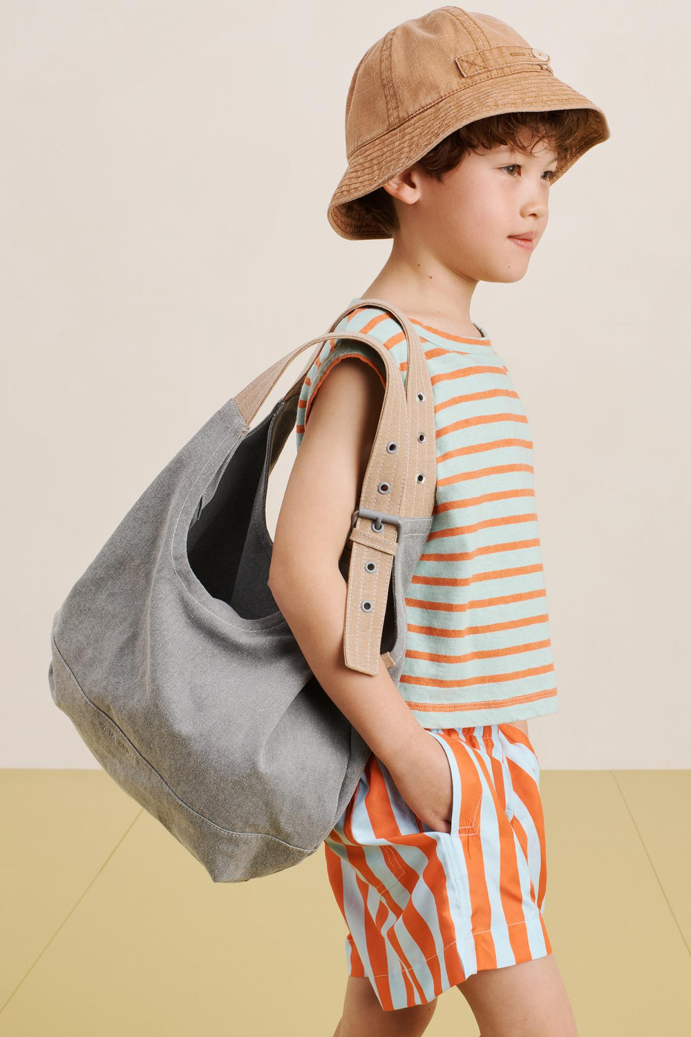 ZARA ШОРТЫ В ПОЛОСКУ, КОРАЛЛОВО-КРАСНЫЙ