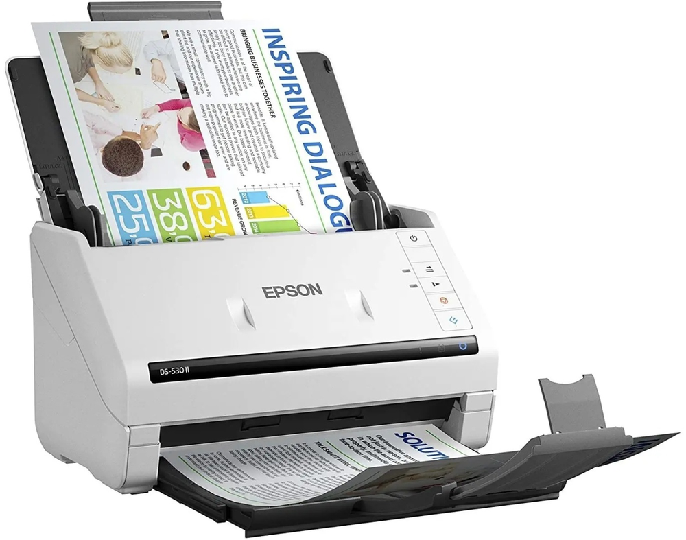 Сканер Epson WorkForce DS-530II белый
