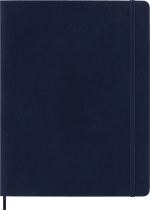 Еженедельник на 2025 год Moleskine Classic Soft WKNT XL (DSB2012WN4) 19х25см мягкая обложка синий сапфир