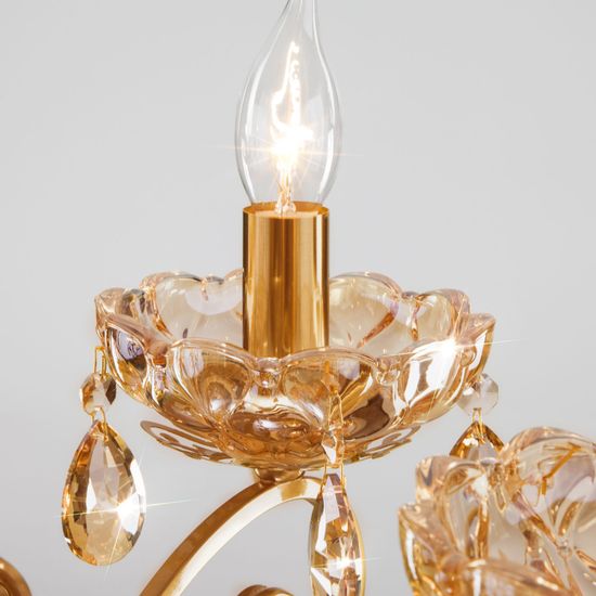 10109/6 / подвесной светильник / бронза/тонированный хрусталь Strotskis