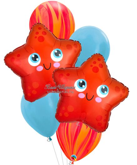 Фонтан шаров "Морские звезды"