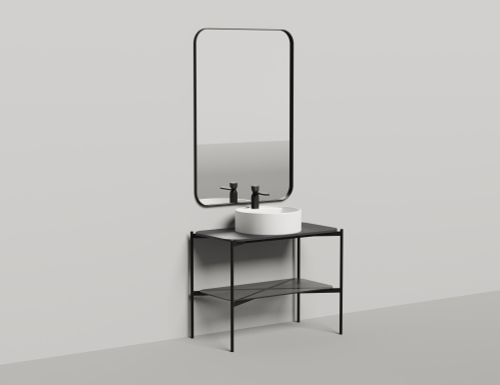 Консоль Grazia 800, металл, черная, без зеркала