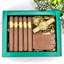 Шоколадный подарок "Сигары, портмоне и часы"