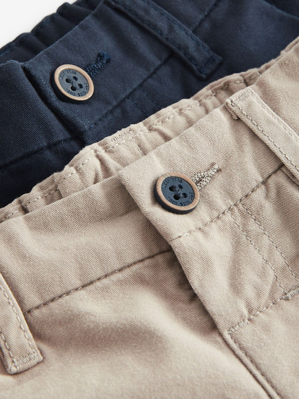 Шорты чинос для мальчика Next 624-566, 2 шт., Темно-синий, Песочный