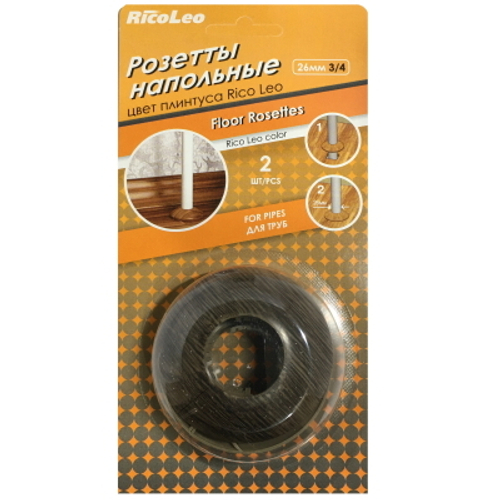 Розетта для труб 26мм "Grace" Дуб мореный 122 (пара)