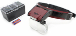 Лупа налобная с подсветкой 4 сменных стекла (2LED) MG-81001-B Magnifier