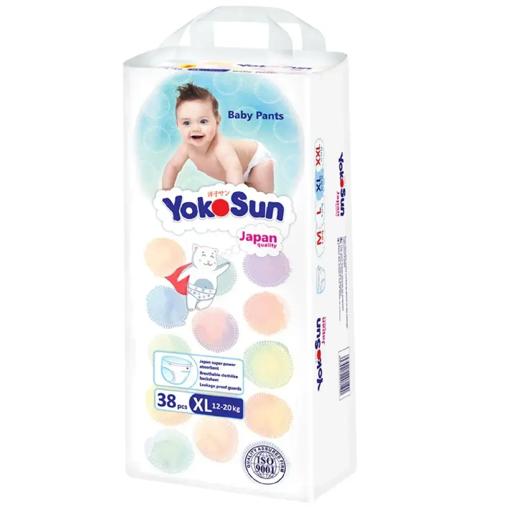 Подгузники-трусики YokoSun XL (12-20 кг), 38 шт