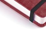 Блокнот А5 (144х212 мм), 100 л., твердая обложка, под кожу, на резинке, BRUNO VISCONTI, "VELVET", Бордовый, 3-525/05