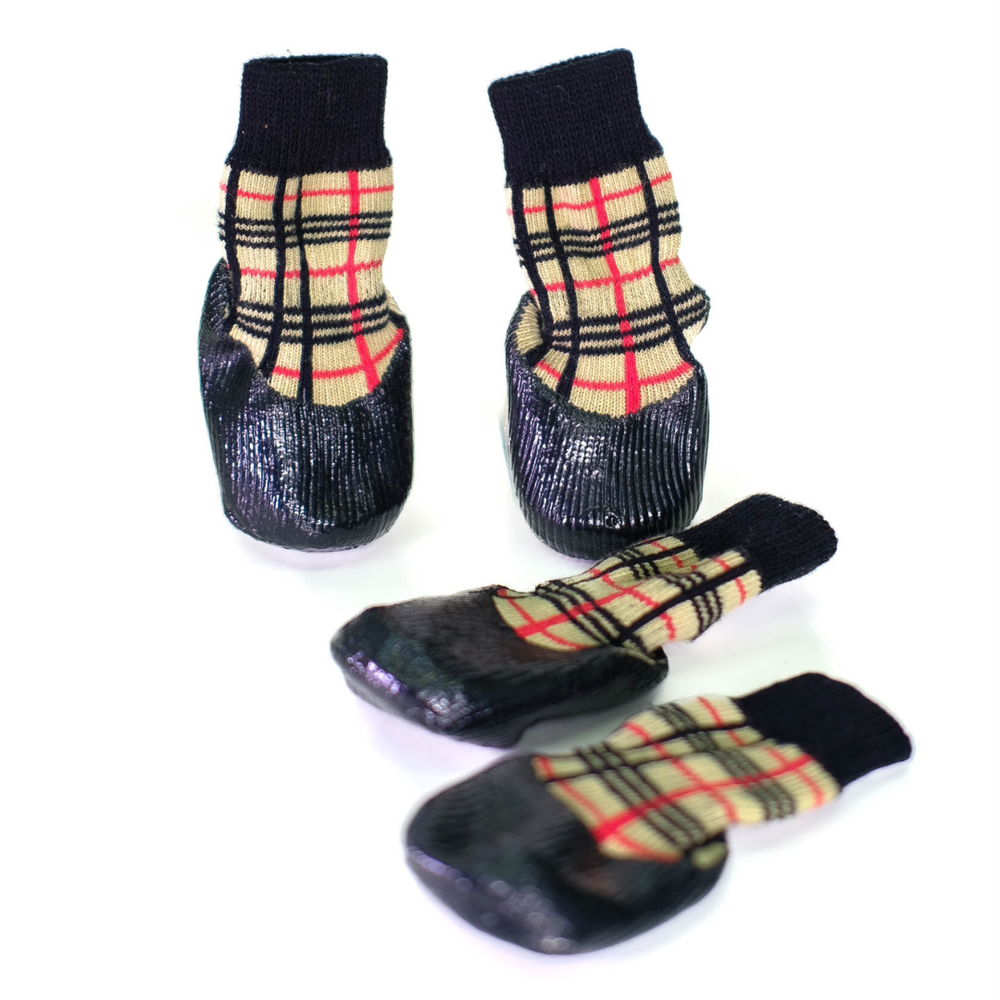 Носки для прогулки, черный/клетчатый, 4шт БАРБОСки