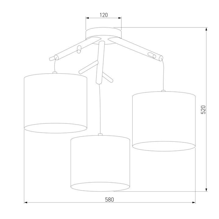 Подвесная люстра TK Lighting 6553 Albero White