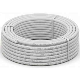 Труба гофрированная из нержавеющей стали отожженная в оболочке для водоснабжения Stahlmann 15А (50 м)