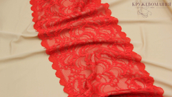 Эластичное кружево, красное, 23,5 см, (Арт: EK-2183), м