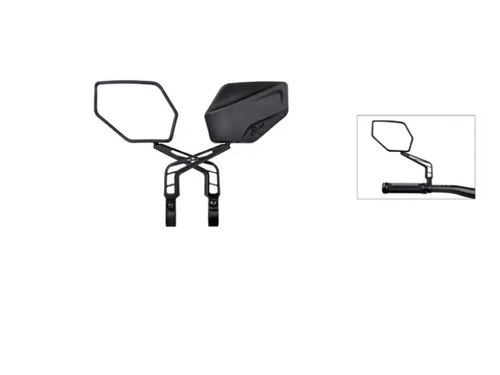 Зеркало заднего вида EasyDo, левое, крепление на руль 20-22мм, плоское, 90х120мм, алюминий, черное (100)