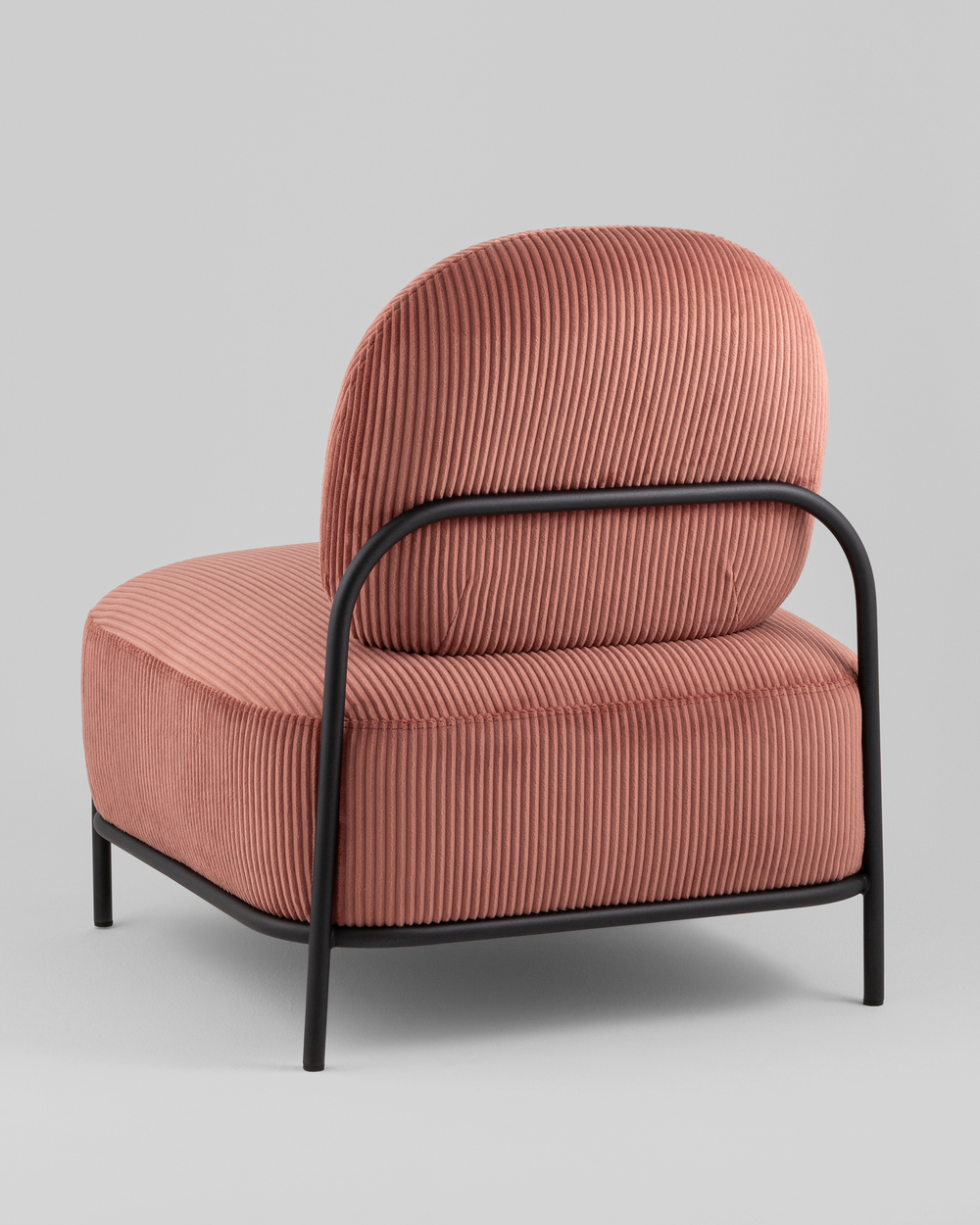 Кресло Стоун велюр рельефный коралловый
