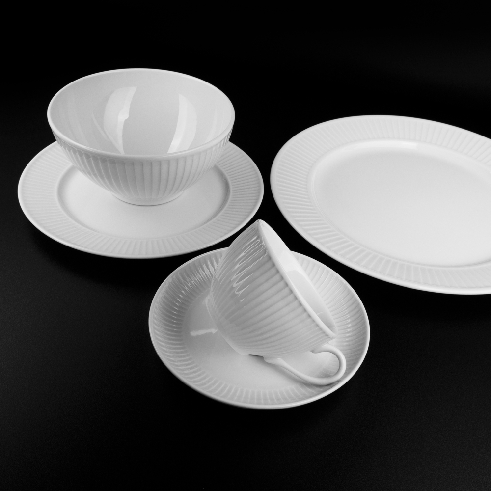 Набор обеденный на 4 персоны 16 предметов Pillivuyt Plisse-Toulouse