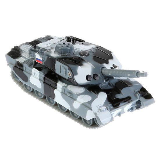 Машина металл свет+звук ТАНК t-90 13 см, подвиж. дет., инерция, кор. Технопарк