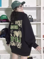 Свитшот с принтом оверсайз