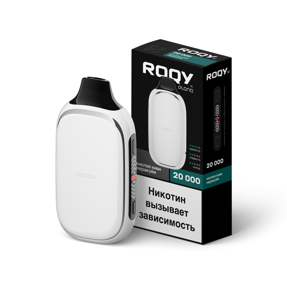Одноразовая электронная сигарета Roqy L - Кислое Киви Маракуйя (20000 затяжек) Одноразовая электронная сигарета Roqy L - Кислое Киви Маракуйя (20000 затяжек)