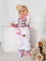 Вязаный комбинезон для новорожденных и малышей на молнии