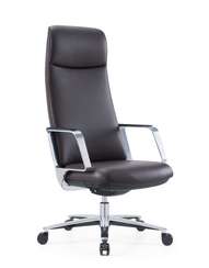 Кресло офисное Норден / Верту / Vertu / черная экокожа