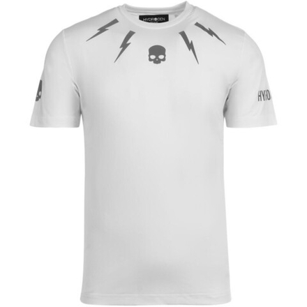 Мужская теннисная футболка Hydrogen Tech Storm Tee Man - white/reflex