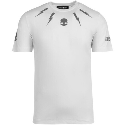 Мужская теннисная футболка Hydrogen Tech Storm Tee Man - white/reflex