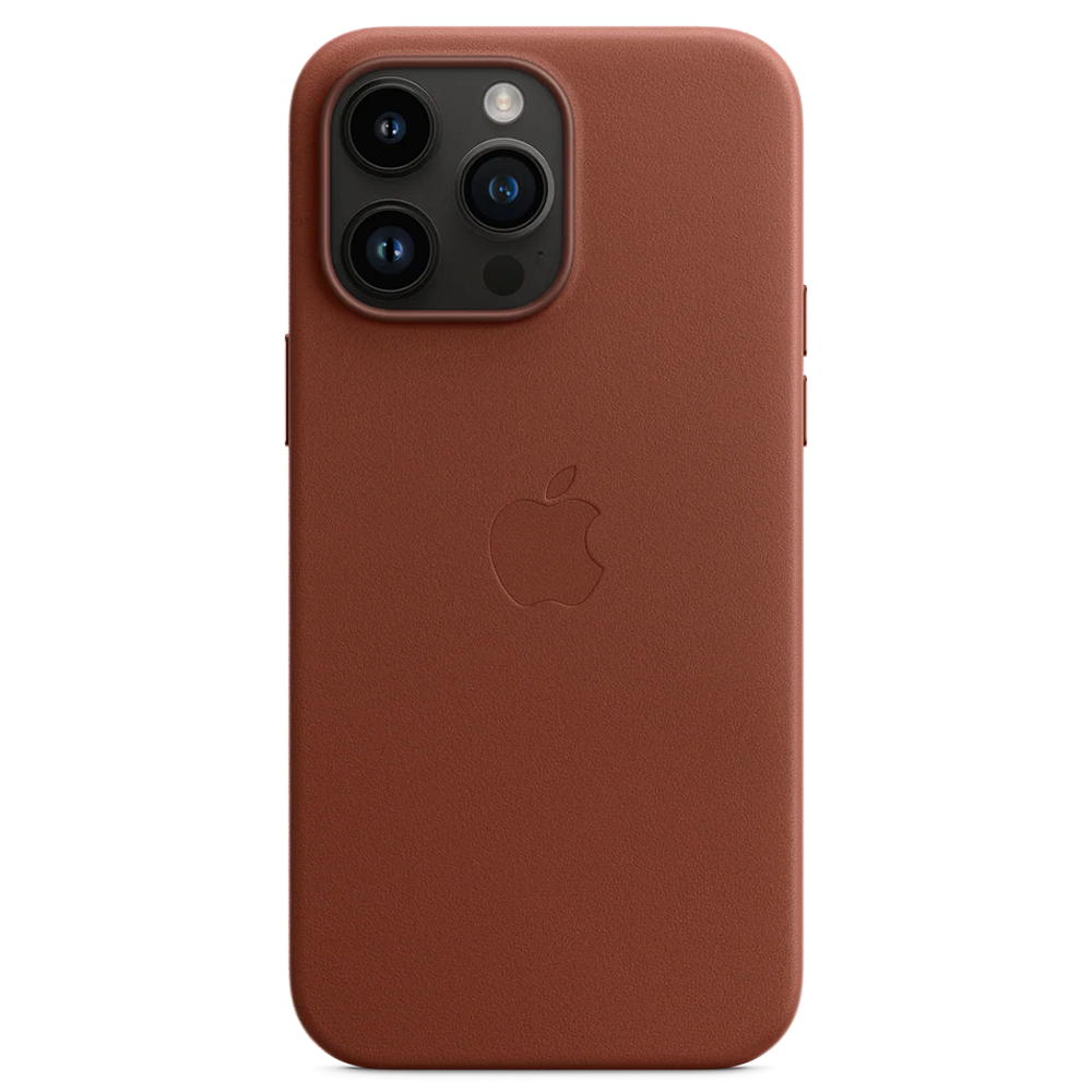 Кожаный чехол с поддержкой MagSafe Apple Leather Case для iPhone 14 Pro Max, Umber (Умбра)