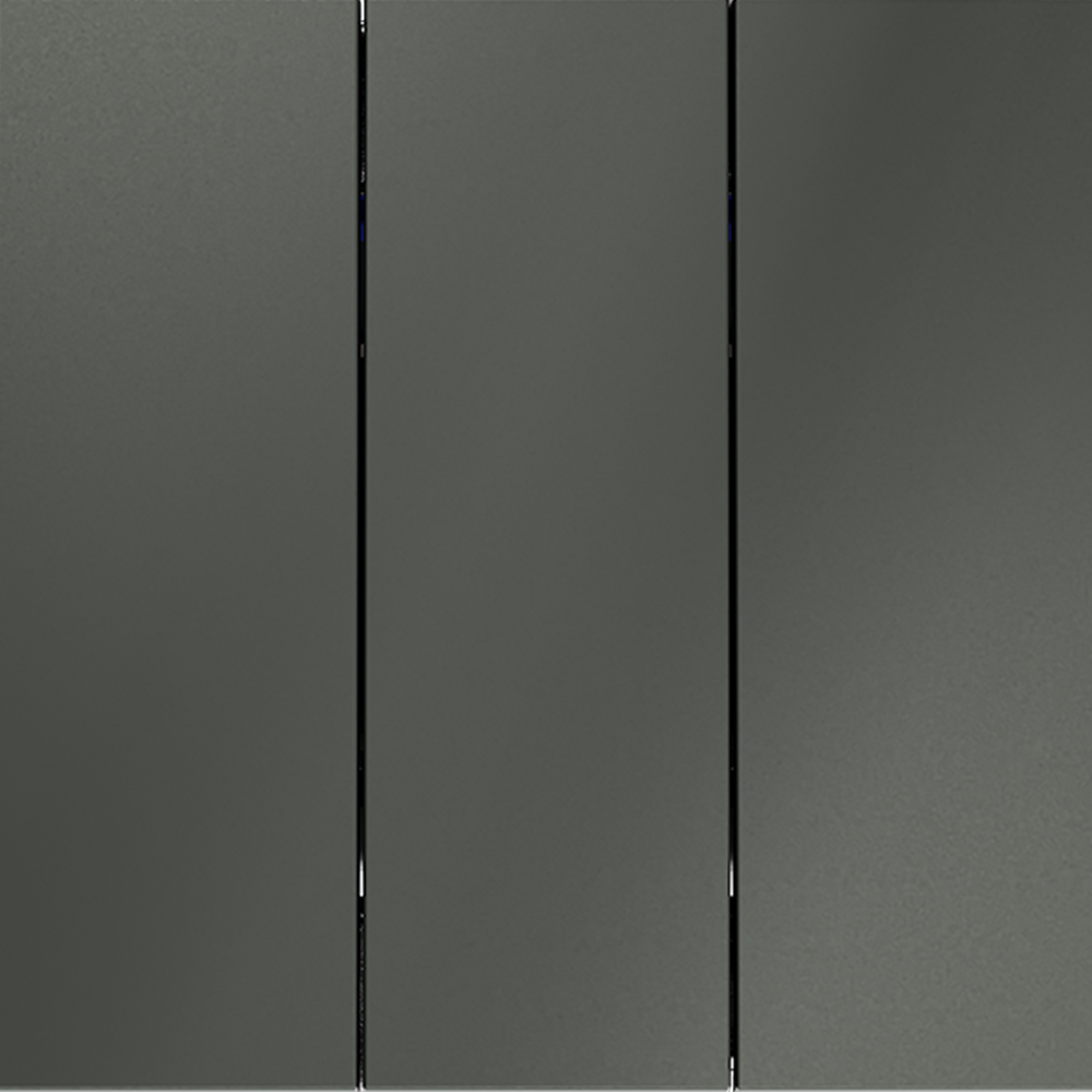 Выключатель встраиваемый VOLTUM S70 трехклавишный 10А, (титан)