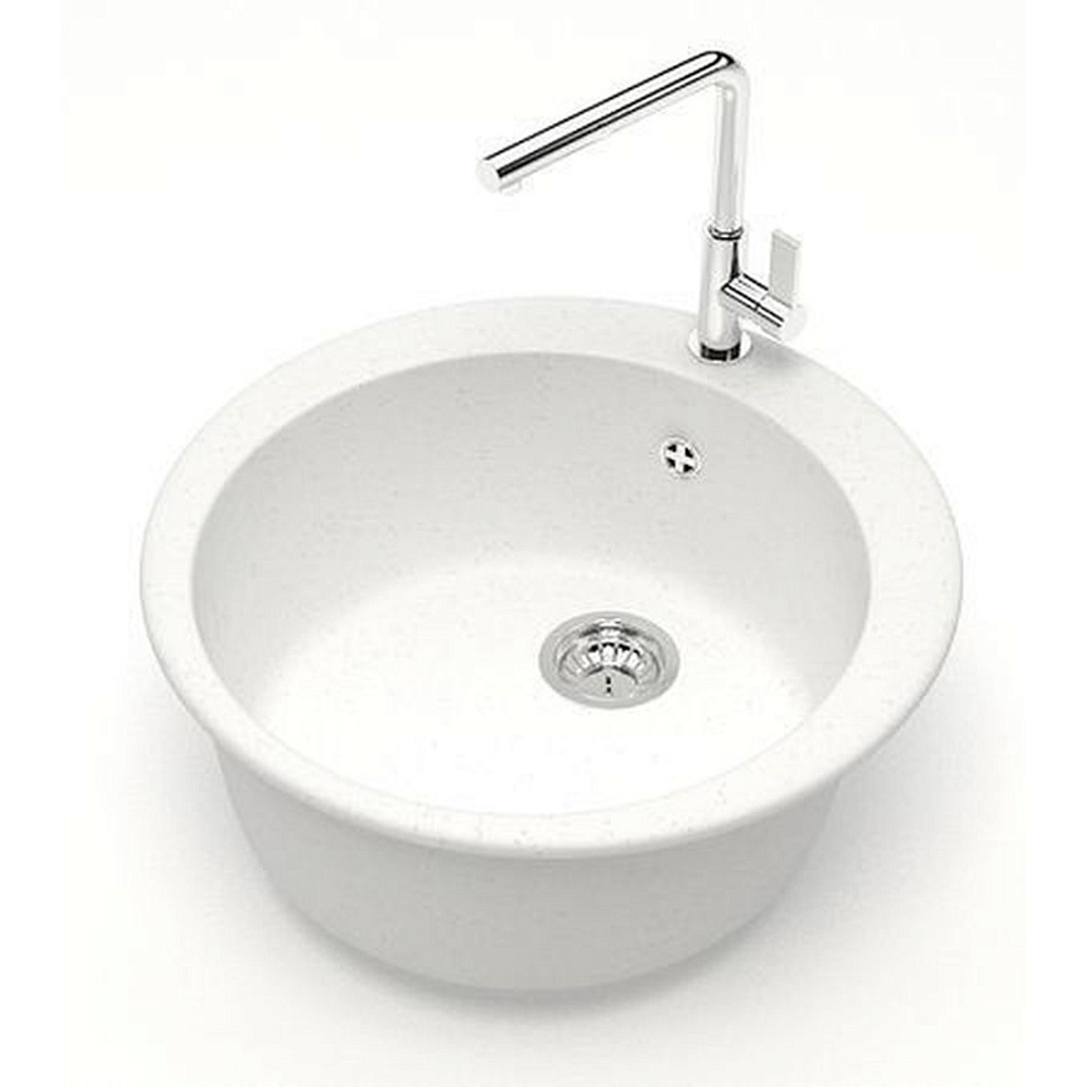 Кухонная мойка AZARIO Vital 507x507x200 искусственный мрамор, цвет Белый (CS00078342)