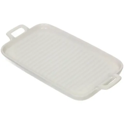 Блюдо керамическое «Акварель» 29*15*2,5см, молочное