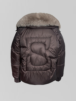 Куртка MisterFFour 25125 однотонная на молнии с меховым воротником