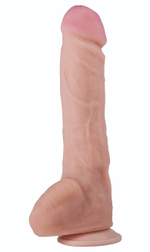 Гигантский фаллоимитатор на присоске REAL Next №31 - 25,5 см. (Цвет: телесный)