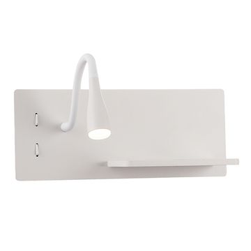 Бра 3W+8W 3000K CLT 217W Qi+USB WH белый Crystal Lux