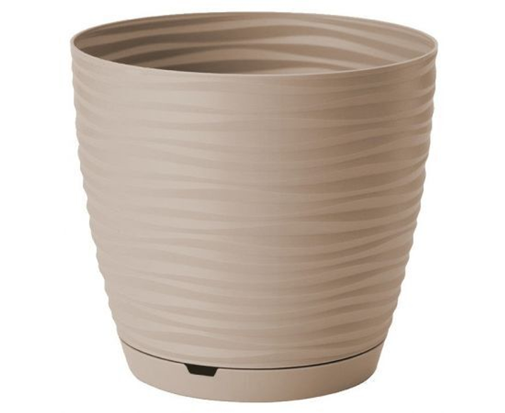Горшок для цветов с поддоном 2л Бежевый