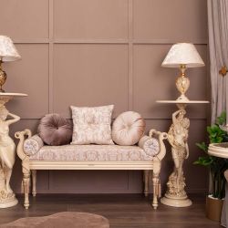 Банкетка Флоренция Айвори Каледония Даймонд Бисскоти