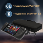Игровая приставка Valve Steam Deck OLED (глянцевый) (DualBoot: Windows 11 + SteamOs) 1 ТБ SSD (upgrade)  + медно-графитовый радиатор, без игр, черный