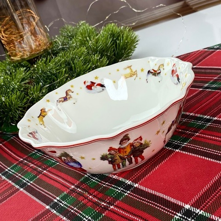 Lenardi 305-177 Салатник 18см НОВЫЙ ГОД в под.уп.(х36)Фарфор