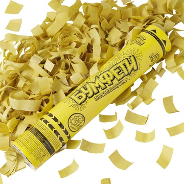 Хлопушка Бумфети 30см конф бум желтое