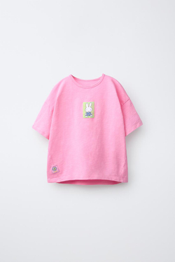 ZARA ФУТБОЛКА С НАШИВКОЙ MIFFY™ MERCIS BV ©, РОЗОВЫЙ