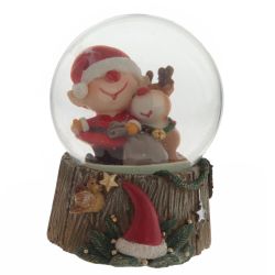 GAEM Фигурка декор в стекл шаре "Гном и Олень", D6,5 см, L6,5 W6,5 H9 см, 2в.