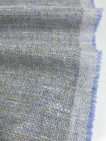 Костюмная лен рогожка, голубой/беж, меланж NB#140